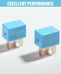 2 Pack 12V Relay, 4 Pin Car Relays, Car Accessories AC Starter Relay, Air Condit