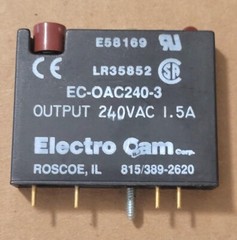 ELECTRO CAM EC-OAC240-3 OUTPUT MODULE RELAY 240VAC 1.5A W/ 4A FUSE
