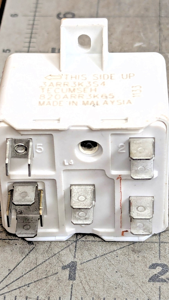 AWA2440ZXD Tecumseh Motor Start Potential Relay 3ARR3-K3S4, 820ARR3K65 [C3B3]