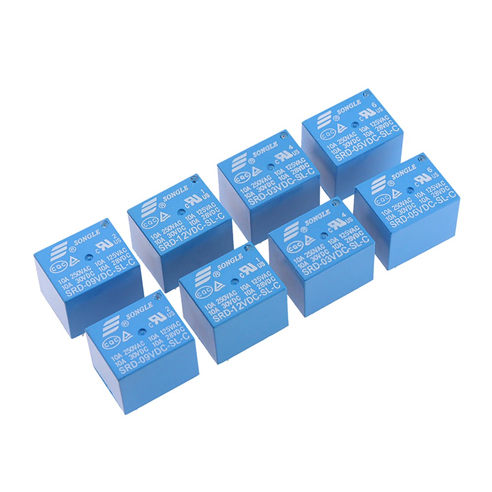 Small 3V/5V/9V/12V SPDT Relay 5-Pin PCB Mount (1-10 Pcs)