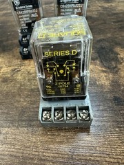 Lot of 3 Industrial Relays GE CR420HPA022J Square D Series D w Bases