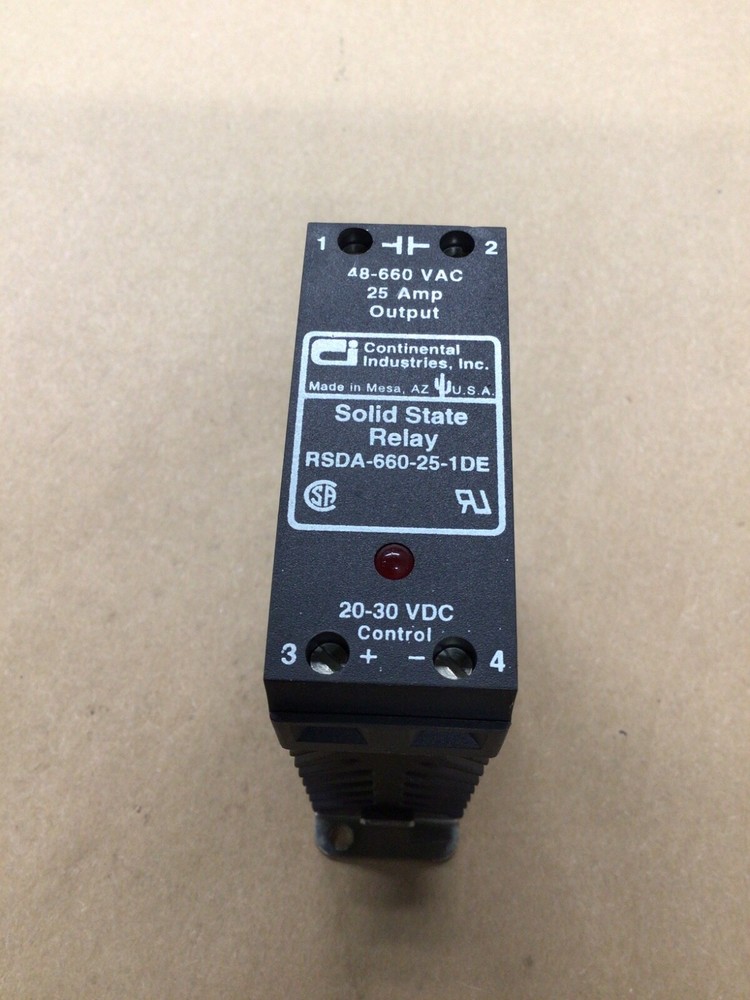 CONTINENTAL INDUSTRIES Solid State Relay RSDA-660-25-1DE #4006I140