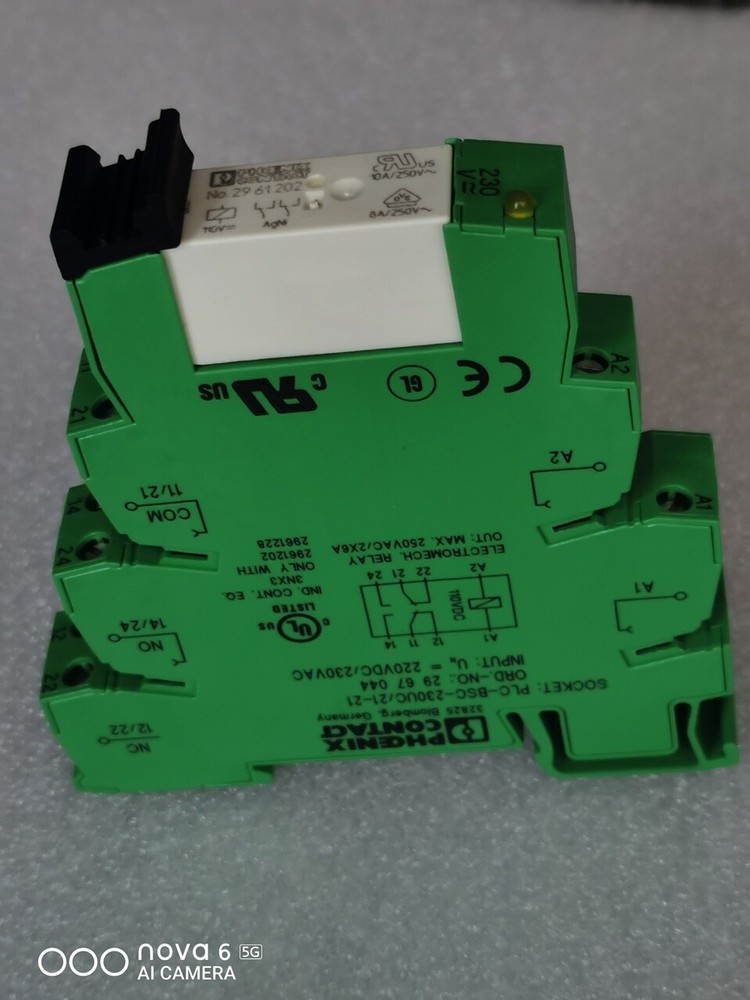 No.2961202 Power Relay 10A 250VAC 110VDC W/PLC-BSC-230UC/21-21 x 1 SET