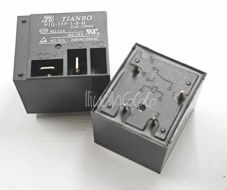 2pcs 12V HJQ-15F-1-S-H 12VDC TIANBO Relay 4Pins