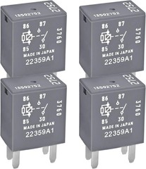 4Pcs Relay 13502752, 12VDC 30A 4 Pins Multi-Purpose OEM Relay Compatible for GM