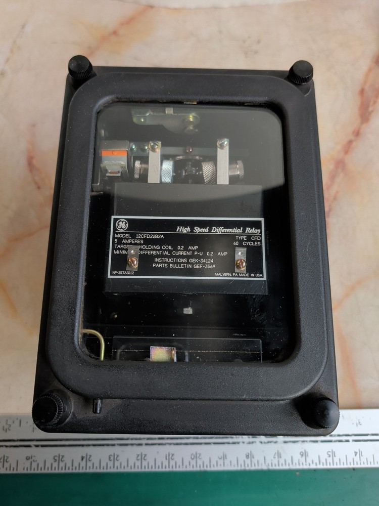 GE 12CFD22B2A HIGH SPEED DIFFERENTIAL RELAY 5A TYPE CFD 60-CYCLES