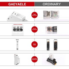 Intermediate Relay Auxiliary Relay 16A 1SPDT RELAYS Din Rail Switch Relay(GR8…