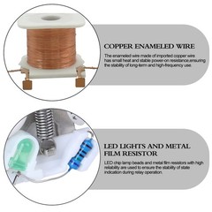 Electromagnetic Power Relay 8 Pin 10A 12 DC Relay Coil with Socket Base LED