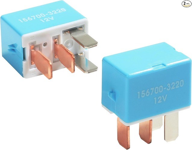 2 Pack 12V 4-Pin Automotive Relay, Heavy Duty AC Starter and Air Conditioner Rel