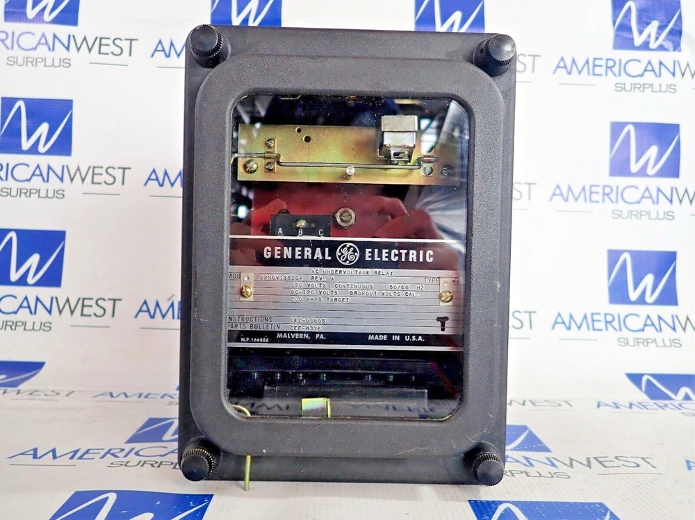 GENERAL ELECTRIC 12NGV13B29A REV A AC UNDERVOLTAGE RELAY 80-120V