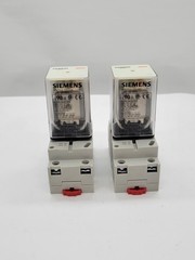2PC 3XT7112-1DC03C Relay w Socket Base 10A 277V 8Pin 24V Coil 3TX7144-4E2