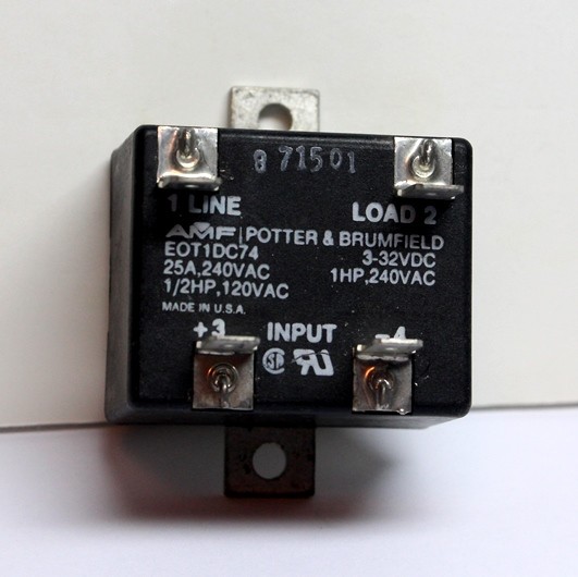 Unused Potter Brumfield S.S. Relay # EOT1DC74, 3 to 32 vdc IN, 240vac, 25A OUT