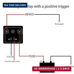 Relay 200A, 12V Continuous Duty SPST 4-pin High Power Relay