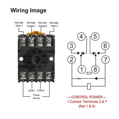 Power Relay MK2P-I 12VDC Coil DPDT 8 Pin with Plug-in Terminal Socket,for Aut…