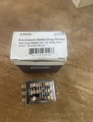 Mars 43056 Enclosed Switching Relay 24V Coil 50/60 HZ 10 Amp Max DPDT