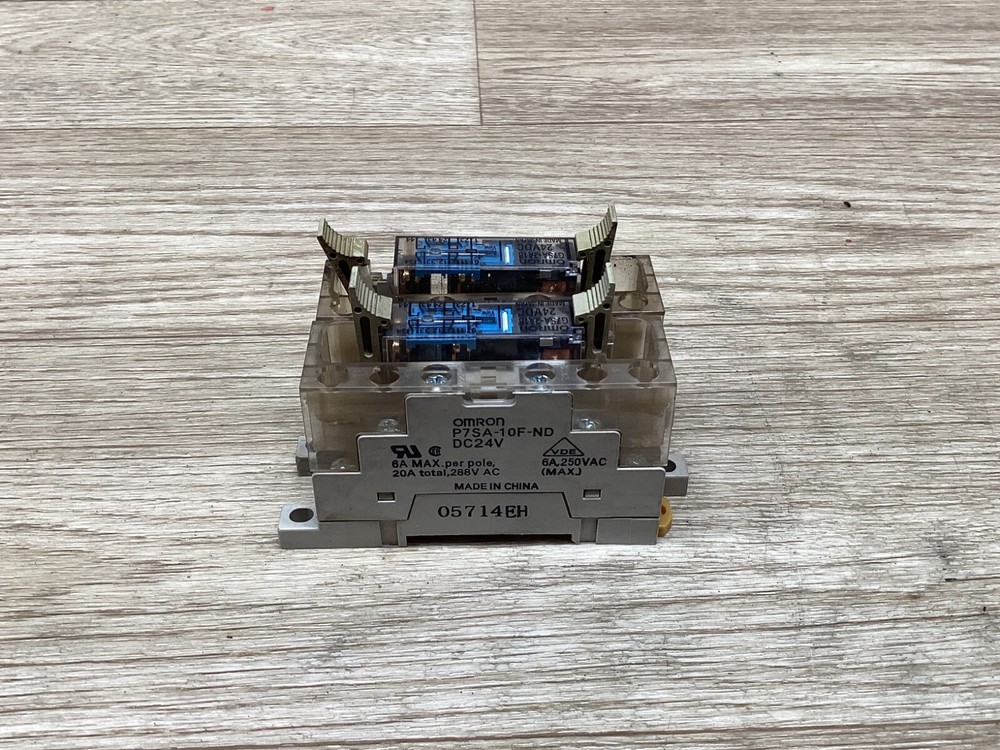 Lot Of 2 Omron G7SA-3A1B 24VDC Relay w/ P7SA-10F-ND Base Socket #04F120PR6