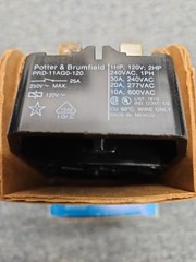 Potter & Brumfield, PRD11AGO, 120V / 50/60Hz, Power Relay Open BOX