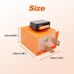 2Pcs 2-Pin 12V Speed Adjustable LED Electronic Flasher Relay Fix Motorcycle Turn