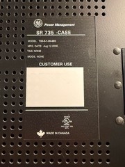 GENERAL ELECTRIC GE MULTILIN SR735 SR735-5-1-HI-485 FEEDER PROTECTION RELAY