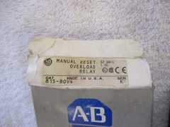 NIB Allen Bradley Manual Reset Overload Relay 815-BOV4 Ser K 815-B0V4