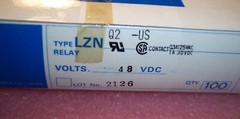 QTY (4) LZNQ2-US-48Vdc OMRON 48Vdc DPDT THT FLATPACK ELECTRO-MECHANICAL RELAYS