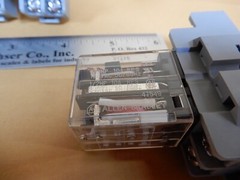 Allen-Bradley 700-HF32A1-4 120VAC Coil Relays (4) DPDT With Sockets SH2B-05 Used