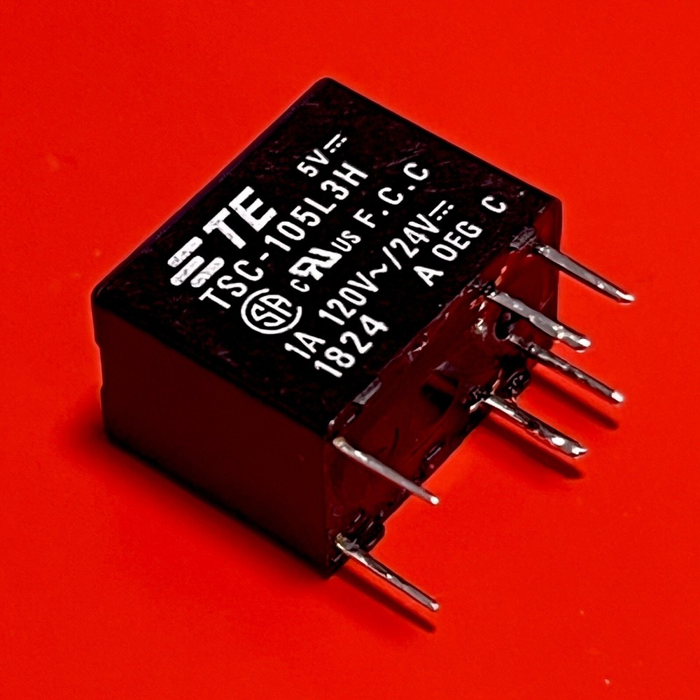 [1x] TSC-10 TEC P&B Telecom Signal PCB Relay 5VDC 30mA 1pole 1A/120VAC