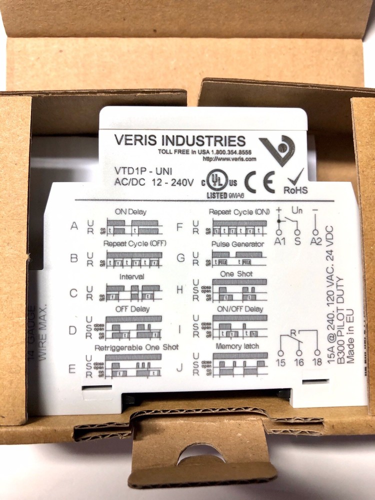 Veris VTD1P-UNI (SPDT Time Delay Relay)