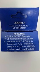 ASRB-1 Relay Board with 2 amp maximum, 6, 12, or 24 VDC operating voltage