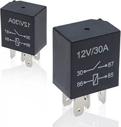 2 Pcs Waterproof 4-Pin 12V 30A Relay Switch, Universal for Motor Model: 4-PIN