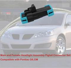 Headlight Assembly Connector Pigtail Wire Wiring Harness 5 Pin Male Female GM
