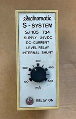 ELECTROMATIC S-SYSTEM SJ105 724 LEVEL RELAY INTERNAL SHUNT 24V 11 PIN 100-500mA