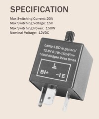 Adjustable 12V LED Flasher Relay for Reliable Turn Signals in All Vehicles