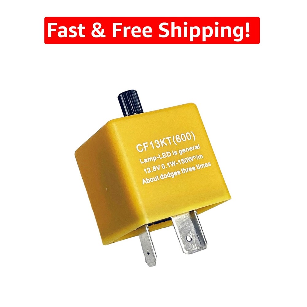 3-Pin CF13 EP34 Speed Adjustable Strobe LED Flasher Relay for Turn Signals