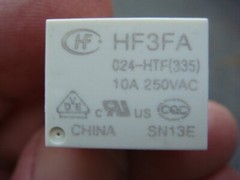 LOT of 20 HONGFA SPST RELAYS HF3FA/024-HTF [10A @ 277vac/28vdc] – New and Unused
