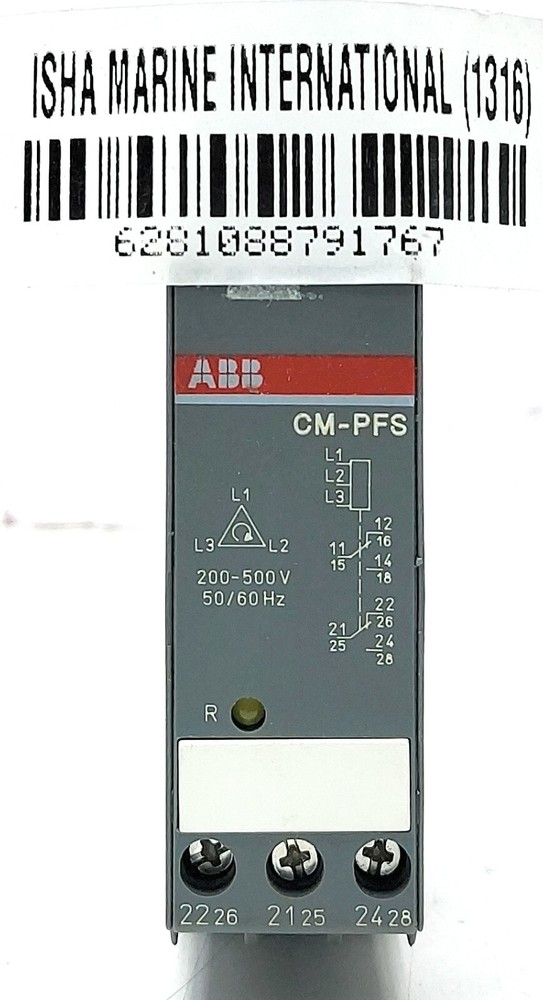 ABB CM-PFS Phase Sequence Monitoring Relay L1, 2, 3: AC 200-500V 50/60Hz