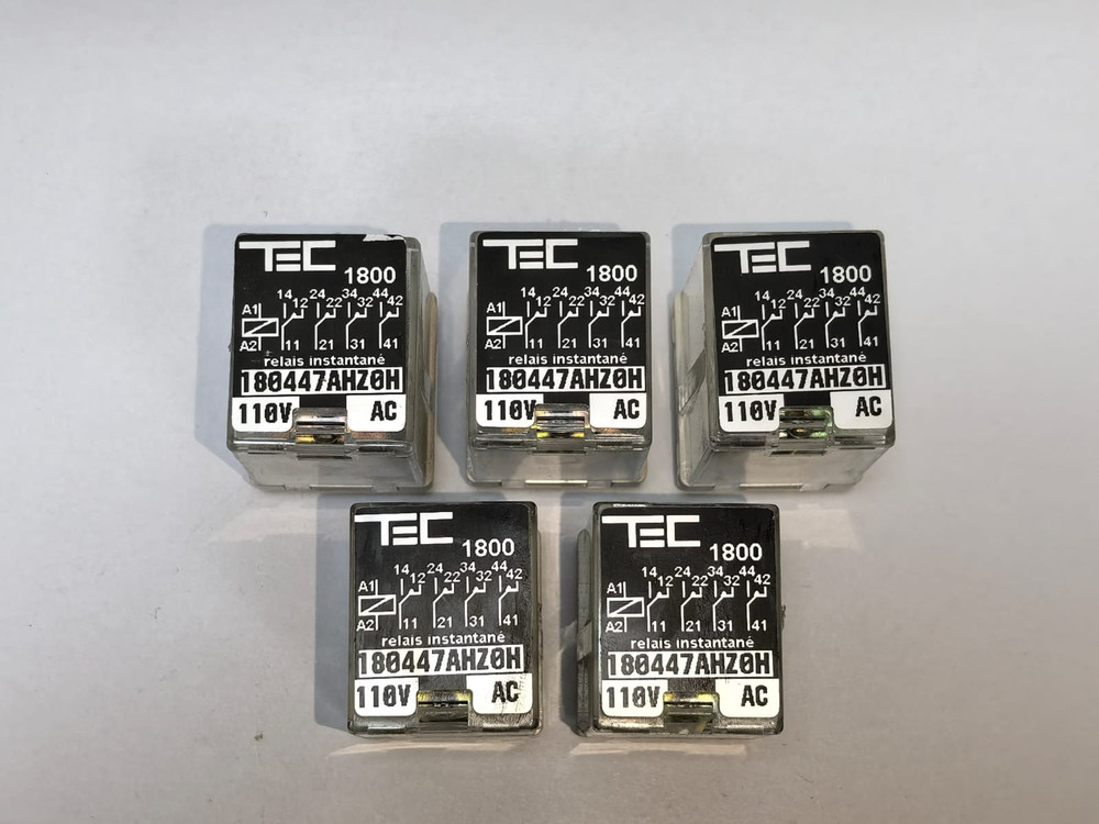 LOT 5 PCS TEC 1800 INSTANTANEOUS RELAYS 180447AHZ0H 110V AC