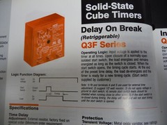 NCC – Q3F-00600-327, Two each solid state timer, 30-600 seconds, 24VAC/DC
