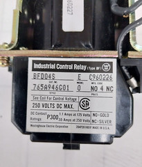 NEW WESTINGHOUSE BFD CONTROL RELAY 10 AMP 250 VDC MAX 120 VDC COIL BFD04S