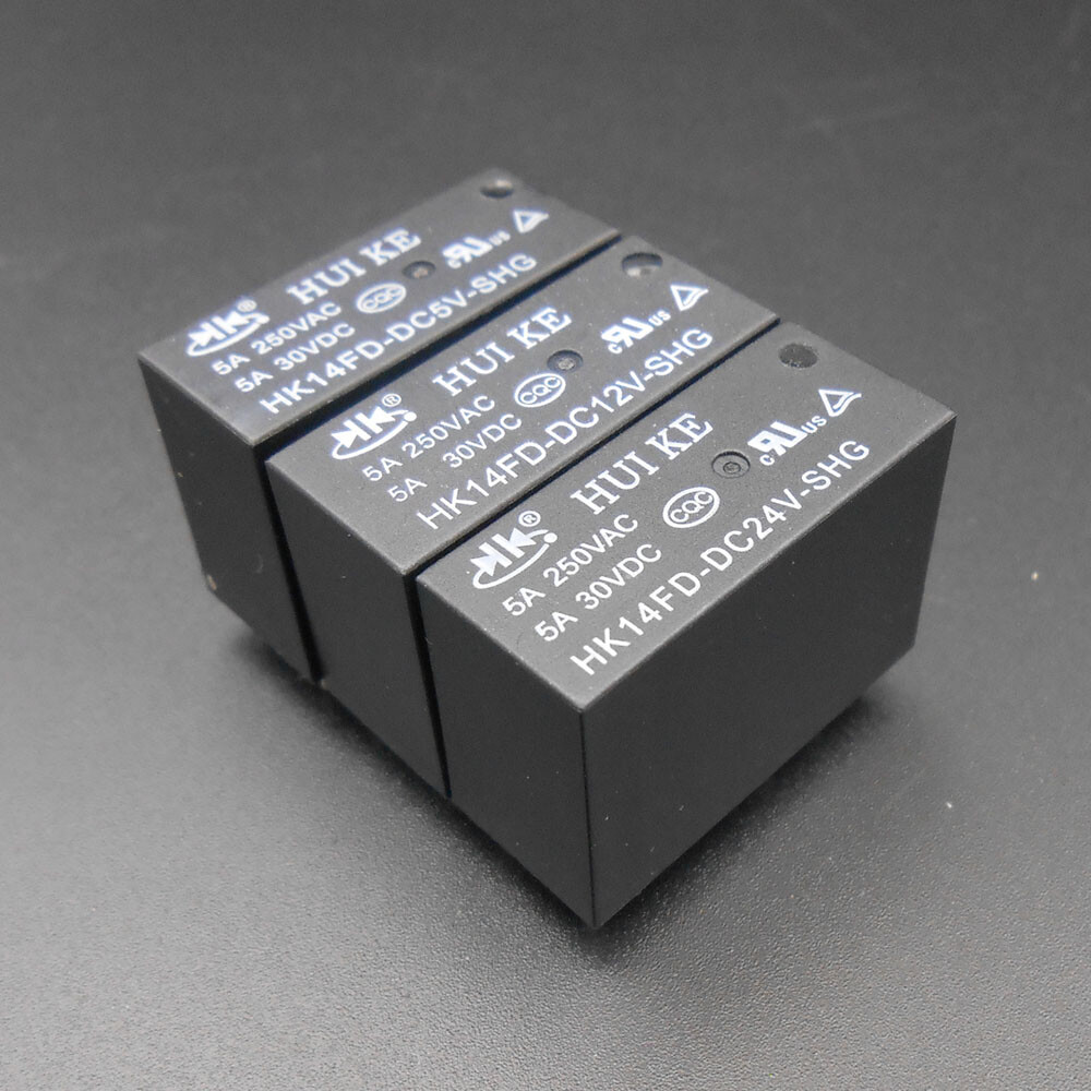 5/100Pcs HUI KE Power Relay HK14FD DC 5V 12V 24V 5A 8 Pins 8-Pin HK14FD-DC5V-SHG