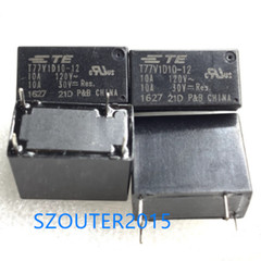 2PCS T77V1D10-12 12VDC 10A 4-Pin DPDT Relay Low Coil Power Consumption NEW