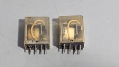 Lot of 2 Omron MY2-DC24 8-Pin DPDT Clear Case Plug-In Control Relays