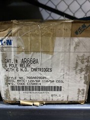 AR660A CUTLER HAMMER AC CONTROL RELAY AR/ARD SERIES 6 NO CONTACTS 6 POLE COI NEW