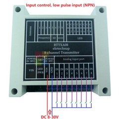 8CH 433M Lora Remote Controller Feedback Point-to-Point Wireless IO Swicth Relay