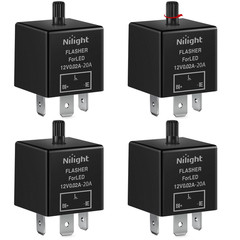 4PCS Flasher Relay Adjustable 3 Pin CF13 JL-02 Electronic Blinker Relay 12V 150W