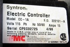 FMC Syntron CC-1A Electric Controller 115V 15A 50/60 Hz