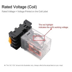 MK2P-I Power Relay 220VAC Coil DPDT 8 Pin Plug-in Terminal Socket Automation