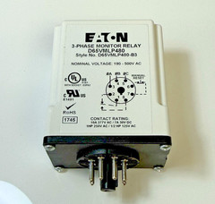 Eaton D65VMLP480-B3 3-Phase Voltage/Phase Monitoring Relay 190-500 VAC Input
