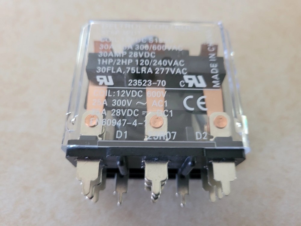 New Deltrol Controls 375P 3PDT 12VDC Coil S155D EN60947-4-1 Relay