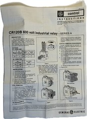 General Electric GE CR120B3305A Industrial Relay in Type 1 Enclosure